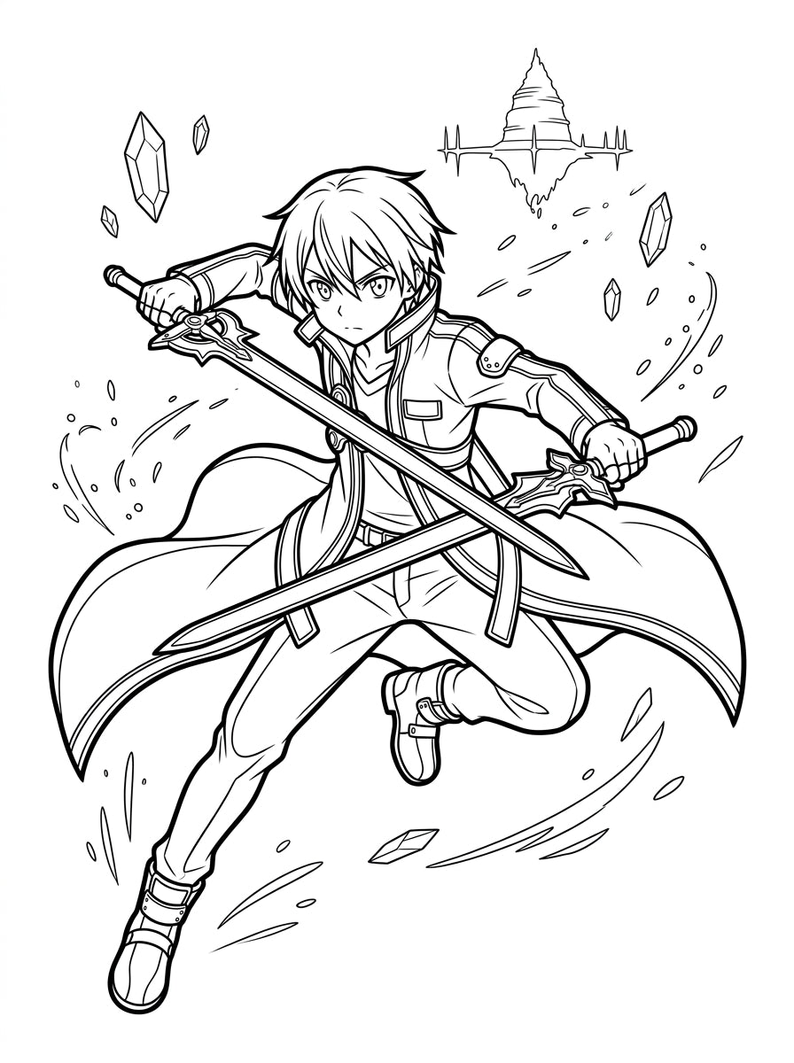 Anime Coloring Book | 88 Printable Coloring Pages | Digital PDF Download | Manga Coloring Book | Instant Download | Kids & Adults