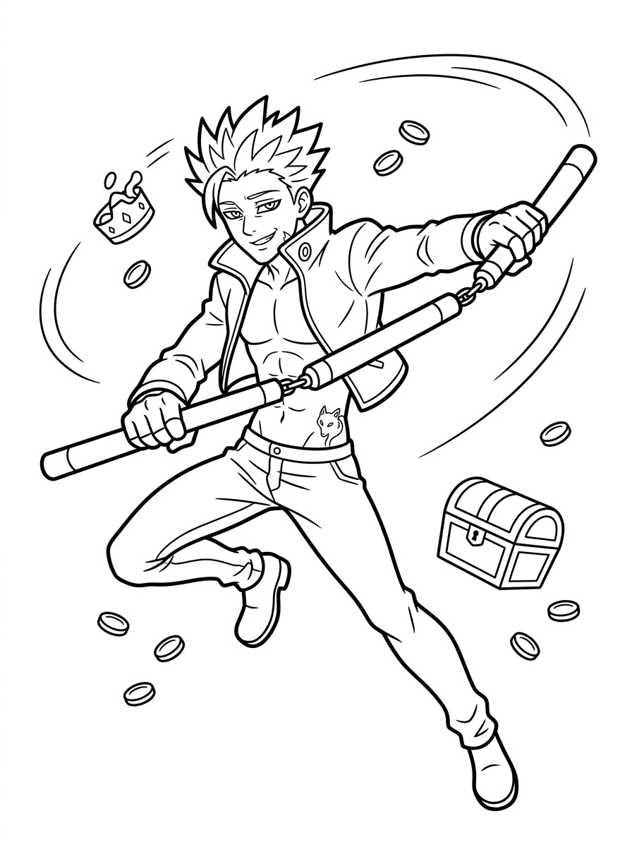 Anime Coloring Book | 88 Printable Coloring Pages | Digital PDF Download | Manga Coloring Book | Instant Download | Kids & Adults