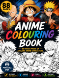 Anime Coloring Book | 88 Printable Coloring Pages | Digital PDF Download | Manga Coloring Book | Instant Download | Kids & Adults
