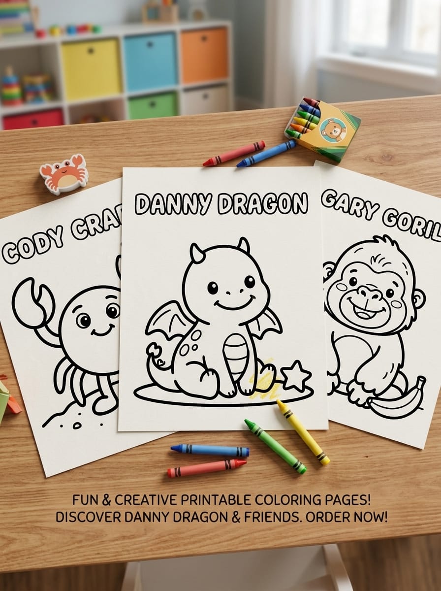 My First Cute Animal Coloring Book | 72 Printable Coloring Pages for Kids Ages 2-6 | Digital Download PDF